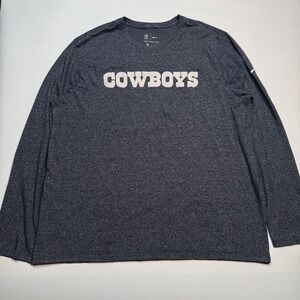 Dallas Cowboys Shirt Mens 2XL Blue NFL Football Nike Long Sleeve Graphic Tee